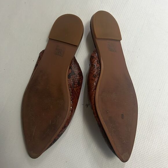 MADEWELL THE EMILIA SNAKE EMBOSSED LEATHER  MULE SIZE 7 1/2 - Picture 2 of 8